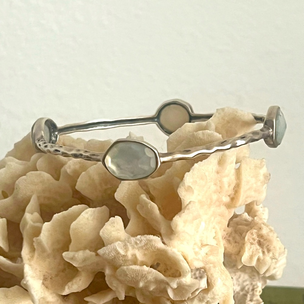 Silpada Sterling Silver and Mother of Pearl Bangle Bracelet